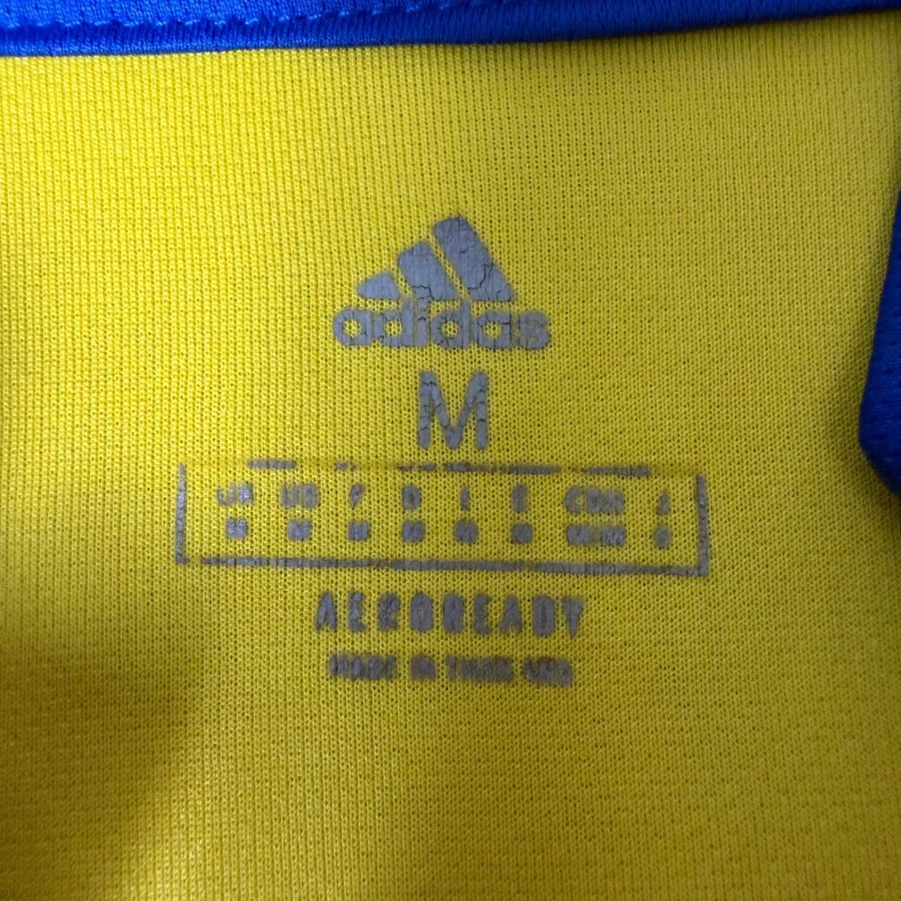 Adidas Boca Juniors Casa Amarilla Jersey Mens Medium Yellow Blue Soccer Shirt 19